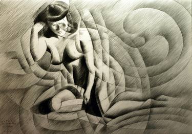 Original Figurative Women Drawings by Corné Akkers