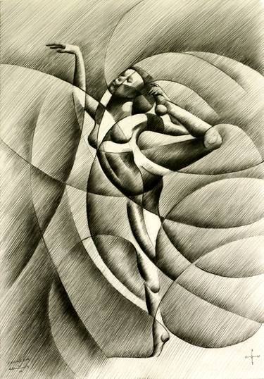 Original Art Deco Women Drawings by Corné Akkers