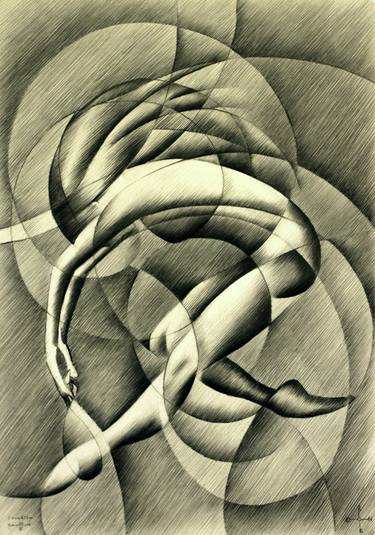 Original Abstract Women Drawings by Corné Akkers