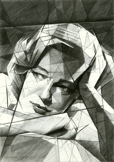 Print of Cubism Portrait Drawings by Corné Akkers