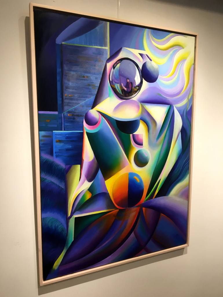 Original Cubism Nude Painting by Corné Akkers