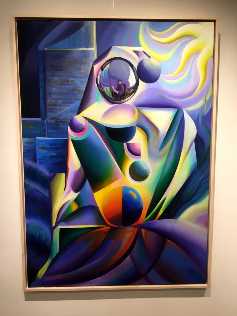 Original Cubism Nude Painting by Corné Akkers