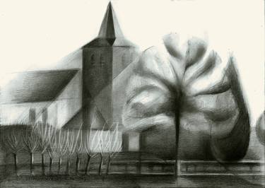 The protestant church at De Ooij, Gelderland, Netherlands - 27-01-16 thumb