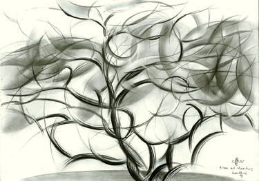 Print of Abstract Tree Drawings by Corné Akkers