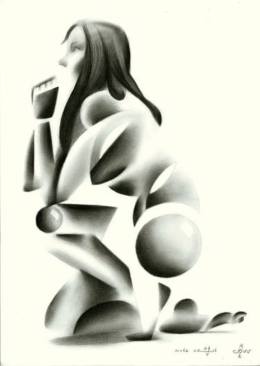 Original Abstract Nude Drawings by Corné Akkers