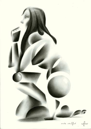 Print of Abstract Nude Drawings by Corné Akkers