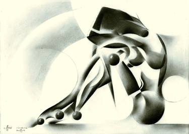 Print of Art Deco Nude Drawings by Corné Akkers