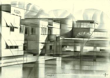 Print of Abstract Cities Drawings by Corné Akkers