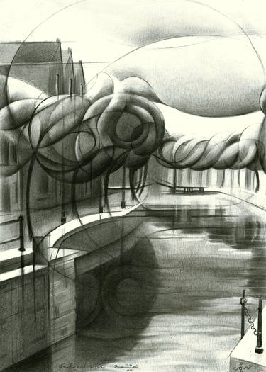 Print of Abstract Cities Drawings by Corné Akkers