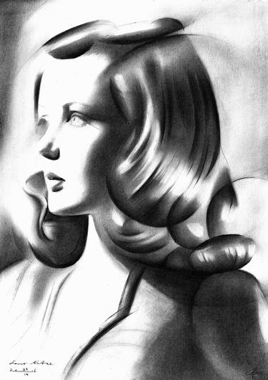 Original Art Deco People Drawings by Corné Akkers