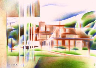 Original Abstract Landscape Drawings by Corné Akkers