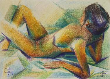 Original Cubism Nude Drawings by Corné Akkers