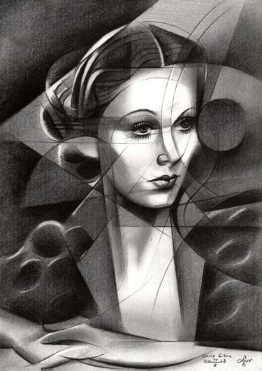 Print of Cubism Portrait Drawings by Corné Akkers