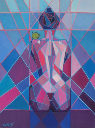 Original Abstract Nude Paintings by Corné Akkers