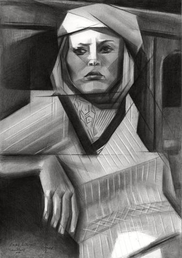 Original Cubism Portrait Drawings by Corné Akkers