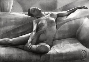 Original Cubism Nude Drawings by Corné Akkers