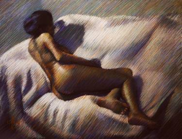 Original Impressionism Nude Drawings by Corné Akkers