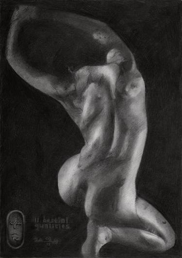 Original Surrealism Nude Drawings by Corné Akkers