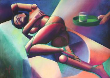 Original Cubism Nude Drawings by Corné Akkers