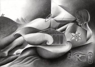 Original Surrealism Nude Drawings by Corné Akkers