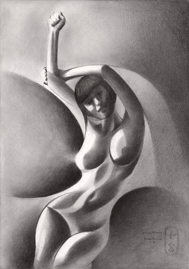 Original Cubism Nude Drawings by Corné Akkers