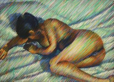 Print of Impressionism Nude Drawings by Corné Akkers