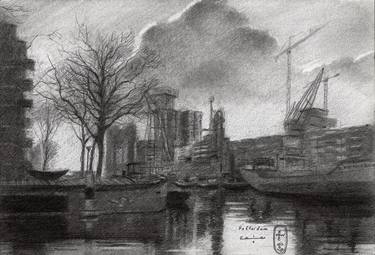 Original Impressionism Cities Drawings by Corné Akkers