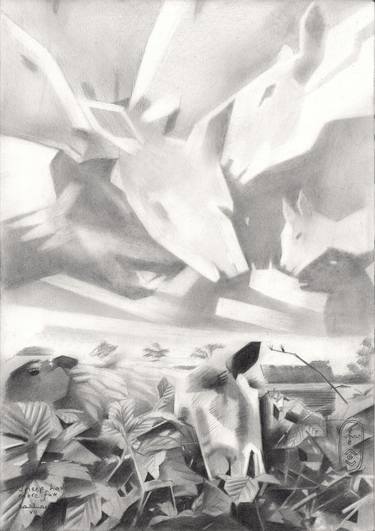 Print of Cubism Animal Drawings by Corné Akkers