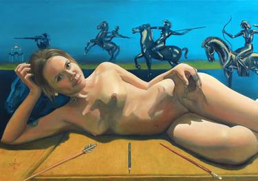 Print of Surrealism Nude Paintings by Corné Akkers