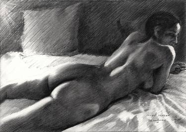 Original Impressionism Nude Drawings by Corné Akkers