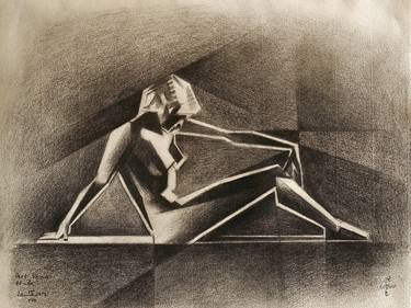 Print of Cubism Nude Drawings by Corné Akkers