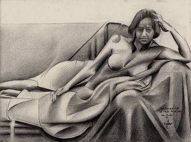 Original Cubism Nude Drawings by Corné Akkers