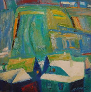 Print of Cubism Rural life Paintings by Inna Pantelemonova