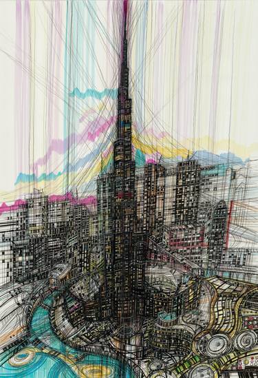 Original Contemporary Architecture Mixed Media by Maria Susarenko