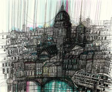 Print of Cities Mixed Media by Maria Susarenko