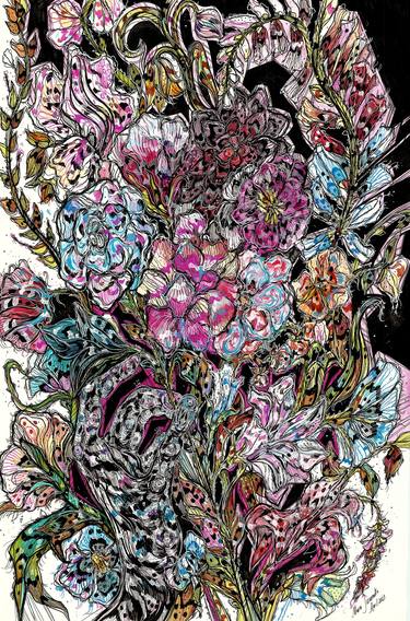 Print of Impressionism Floral Mixed Media by Maria Susarenko