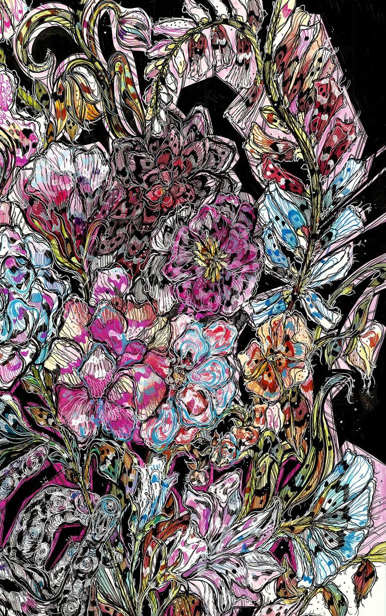Original Impressionism Floral Mixed Media by Maria Susarenko