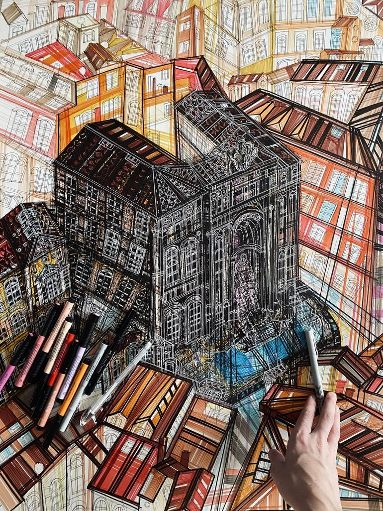 Original Cities Mixed Media by Maria Susarenko