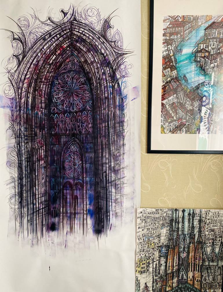 Original Contemporary Architecture Painting by Maria Susarenko