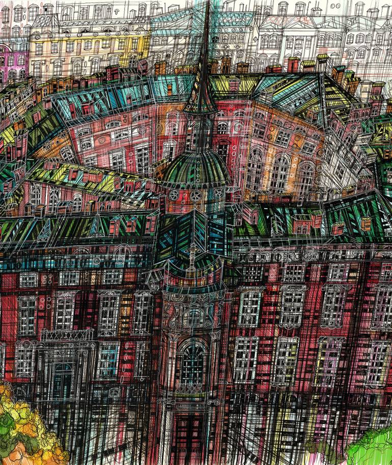 Original Impressionism Architecture Painting by Maria Susarenko