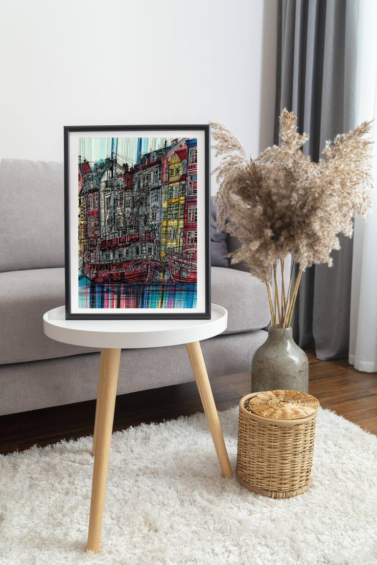 Original Impressionism Cities Drawing by Maria Susarenko