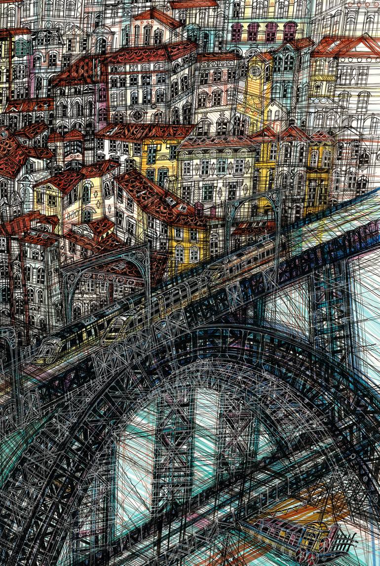 Original Impressionism Cities Drawing by Maria Susarenko