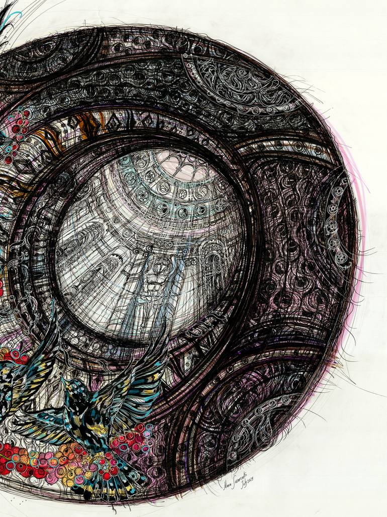 Original Impressionism Fantasy Mixed Media by Maria Susarenko