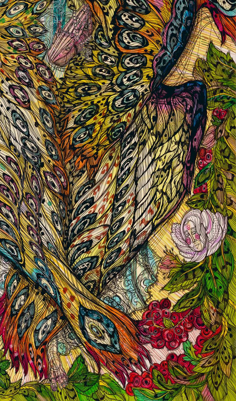 Original Symbolism Religion Mixed Media by Maria Susarenko