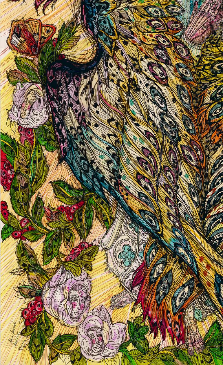 Original Symbolism Religion Mixed Media by Maria Susarenko