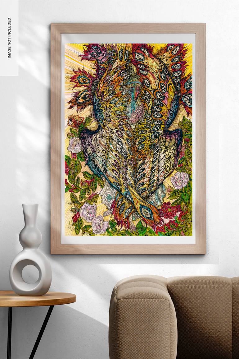 Original Symbolism Religion Mixed Media by Maria Susarenko