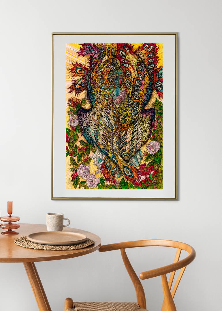 Original Symbolism Religion Mixed Media by Maria Susarenko