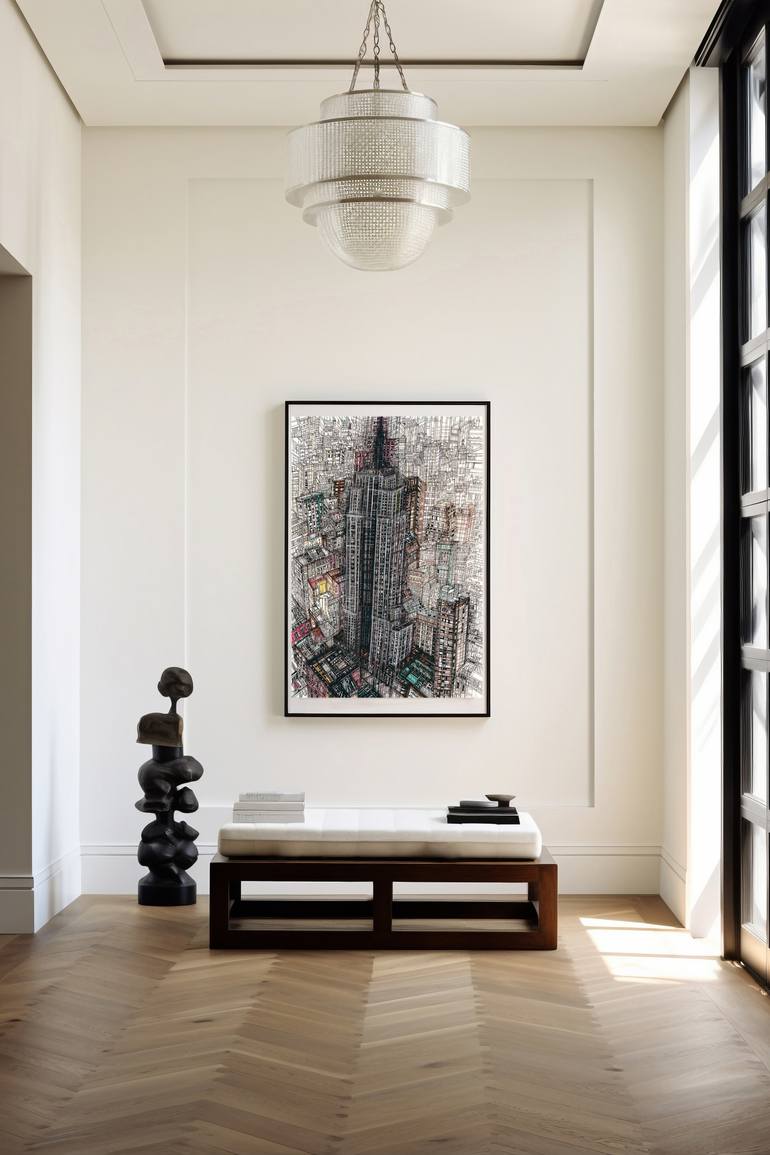 Original Art Deco Architecture Drawing by Maria Susarenko