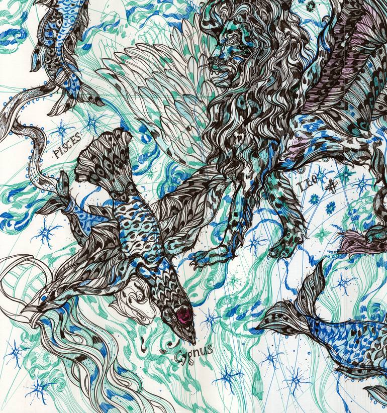 Original Illustration Classical Mythology Drawing by Maria Susarenko