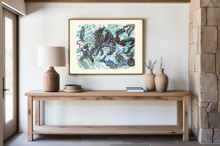 Original Illustration Classical Mythology Drawing by Maria Susarenko